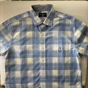 Psycho Bunny Boy’s Light Blue Plaid Shirt